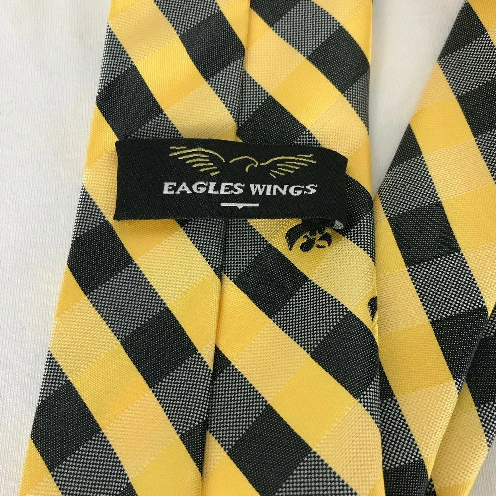 Iowa Hawkeyes Football Basketball Tigerhawk Logo Neck Tie Necktie Eagles Wings